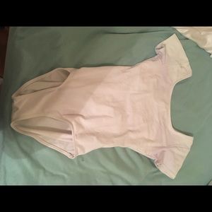 White Cotton Cap Sleeve Leotard